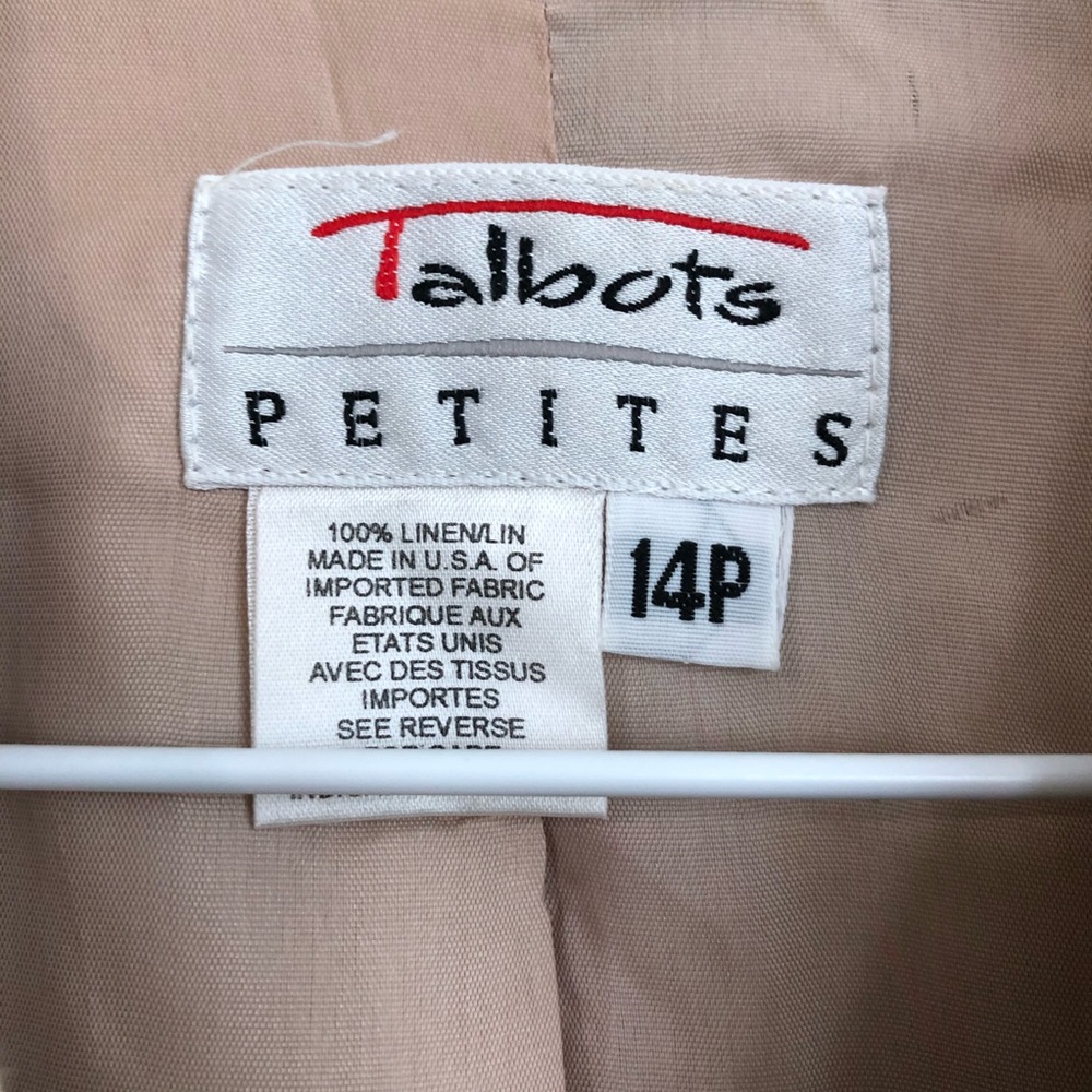 Talbots Petites Linen Floral Blazer Jacket - Picture 3 of 3